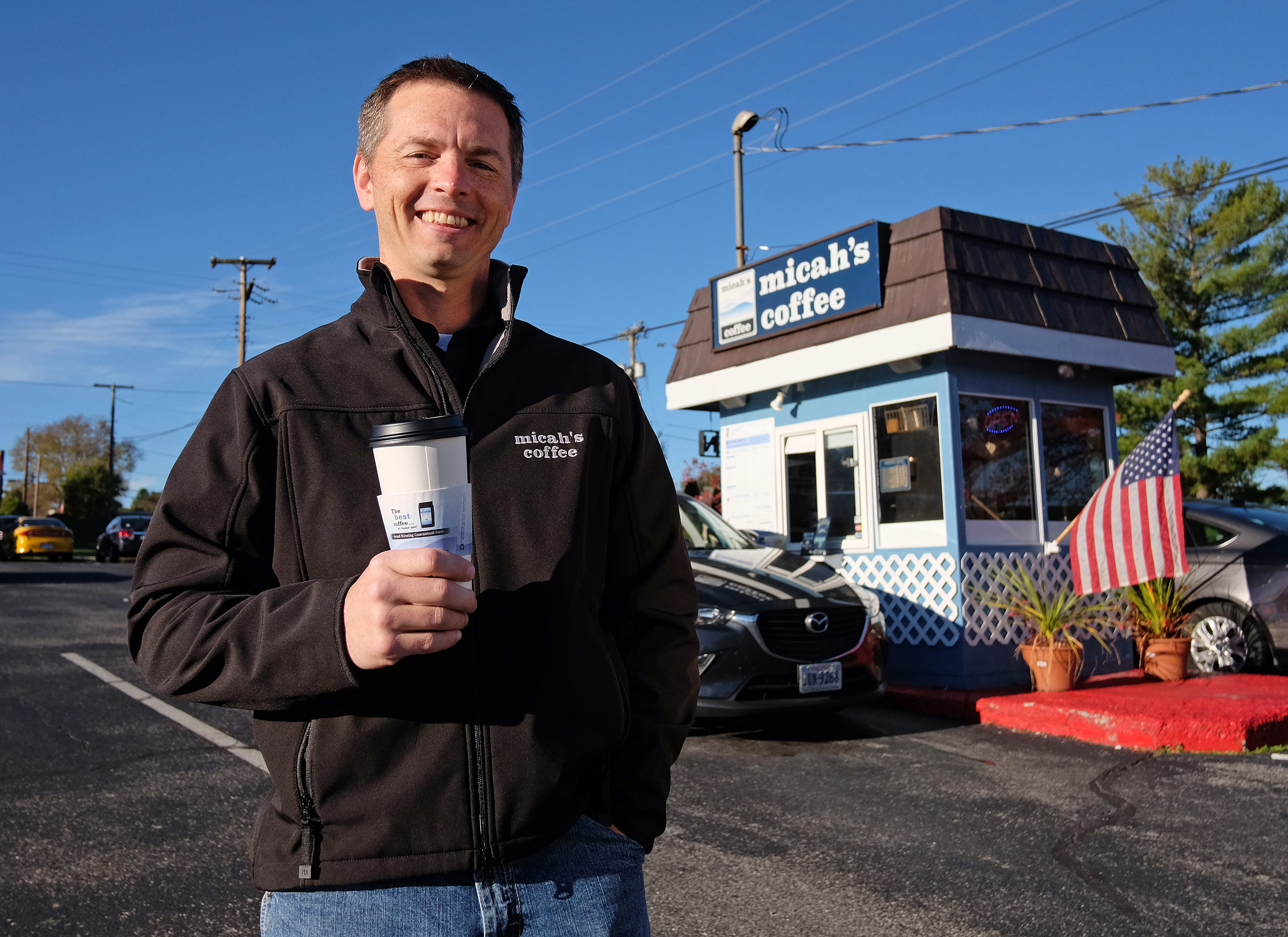 Robert J. Collier, owner of Micah's Coffee in Waynesboro, Va. Thursday Nov. 10, 2016. (Photo by Norm Shafer).